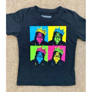 The Notorious B.I.G Shirt Kids 3T Toddler Crown Warhol Biggie Short Sleeve 90s